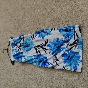 Maggy London Tropical Blue Flower Dress, Size 12
